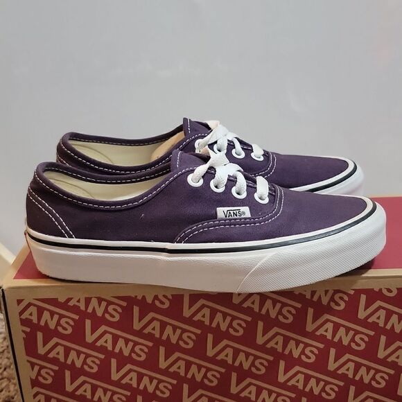 Vans Unisex Authentic Low-Top Purple Sneakers Size Women's 5.5 Men's 4 - Picture 6 of 10